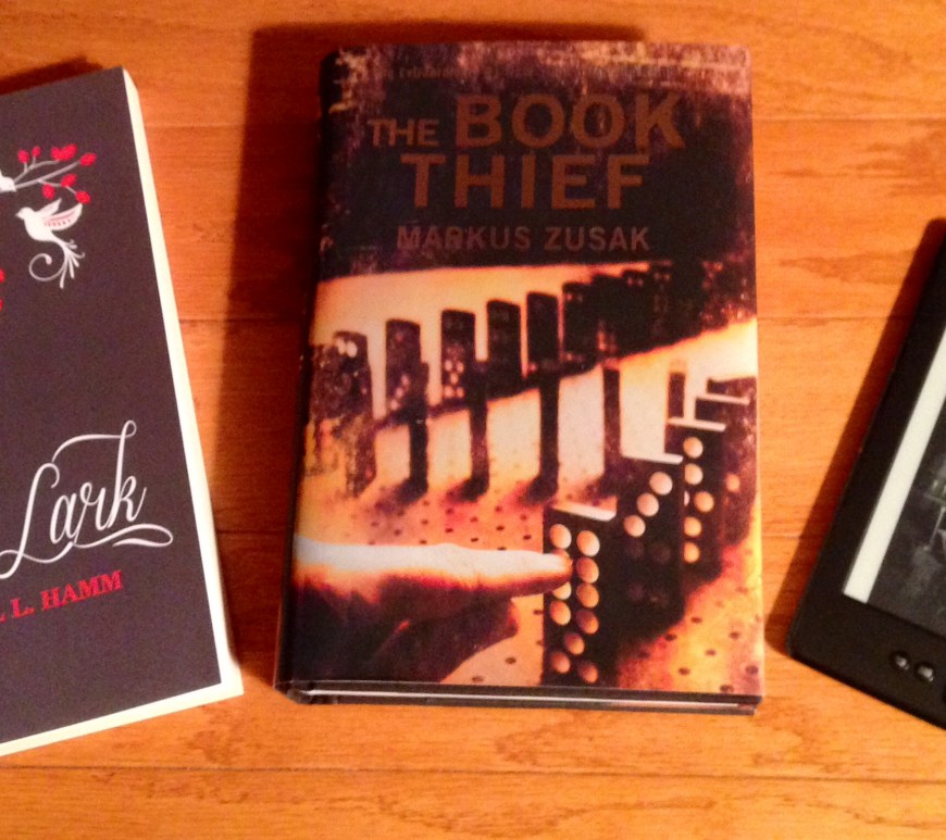 Three books I loved in 2014: Honor's Lark, The Book Thief, and Republic.